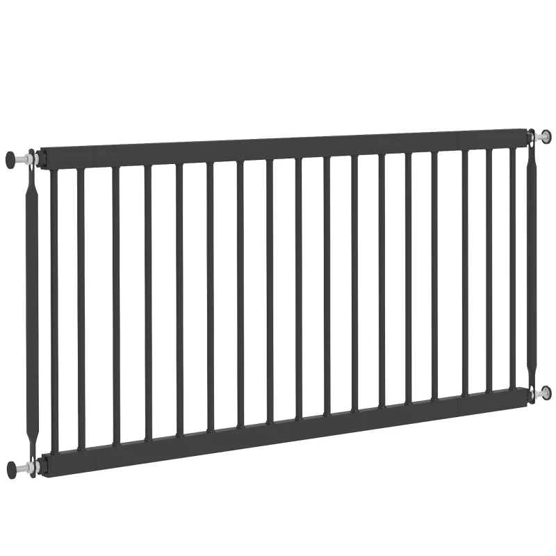 PawHut Barrera de Seguridad para Perros Pequeños Extensible 67-93,5 cm Altura 45 cm para Puertas y Escaleras Negro