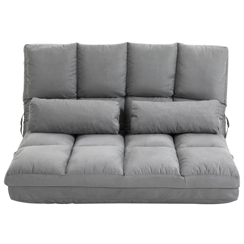 HOMCOM Vloerstoel 2-in-1 vloerstoel bed met rugleuning 7 standen verstelbaar(m-10)