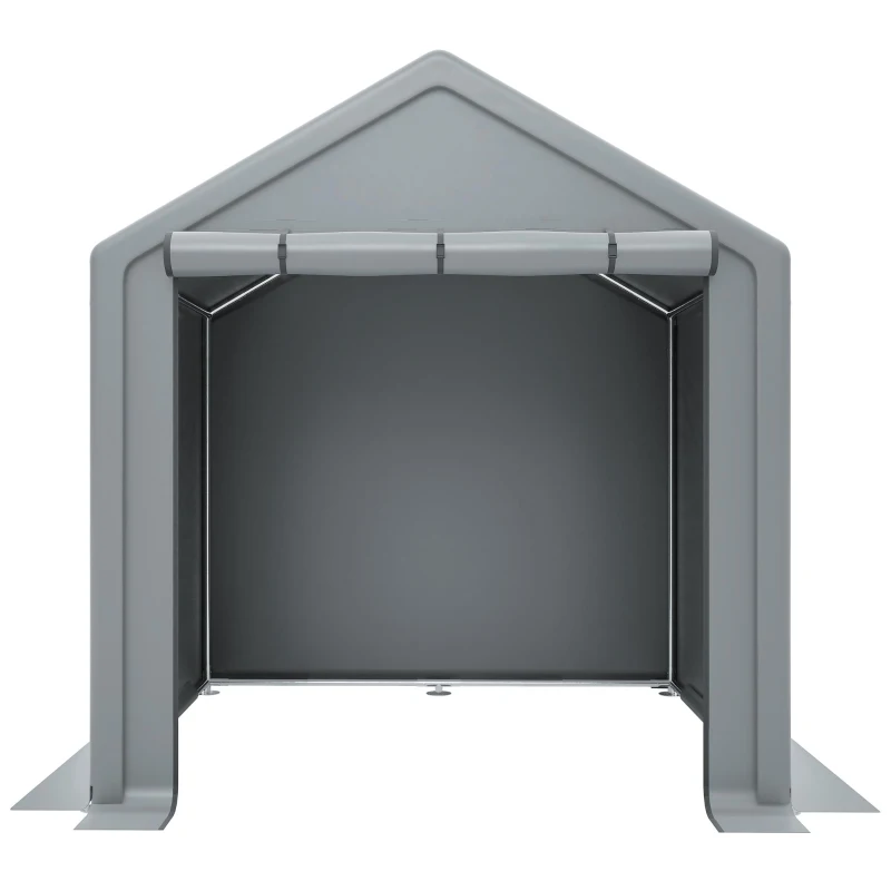 Garage per biciclette con porta a rullo, 190x170x200 cm, Grigio scuro