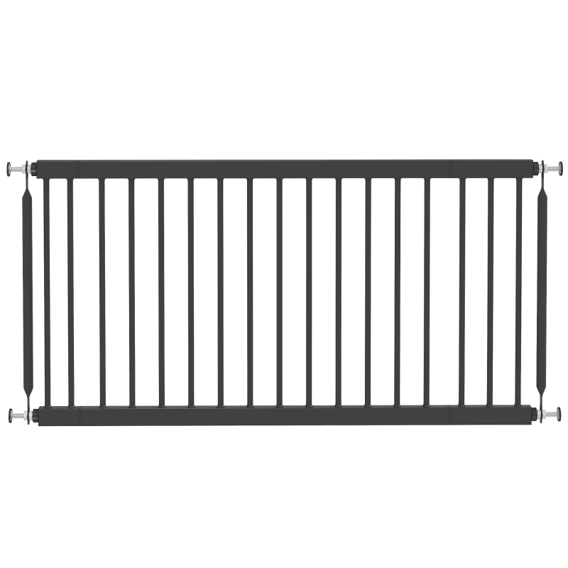 PawHut Barrière de sécurité pour petits chiens extensible 67-93,5 cm Hauteur 45 cm pour portes et escaliers Noir