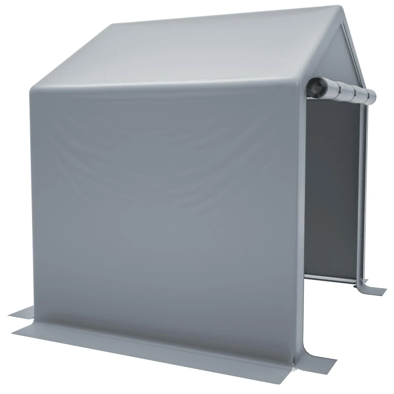 Garage per biciclette con porta a rullo, 190x170x200 cm, Grigio scuro