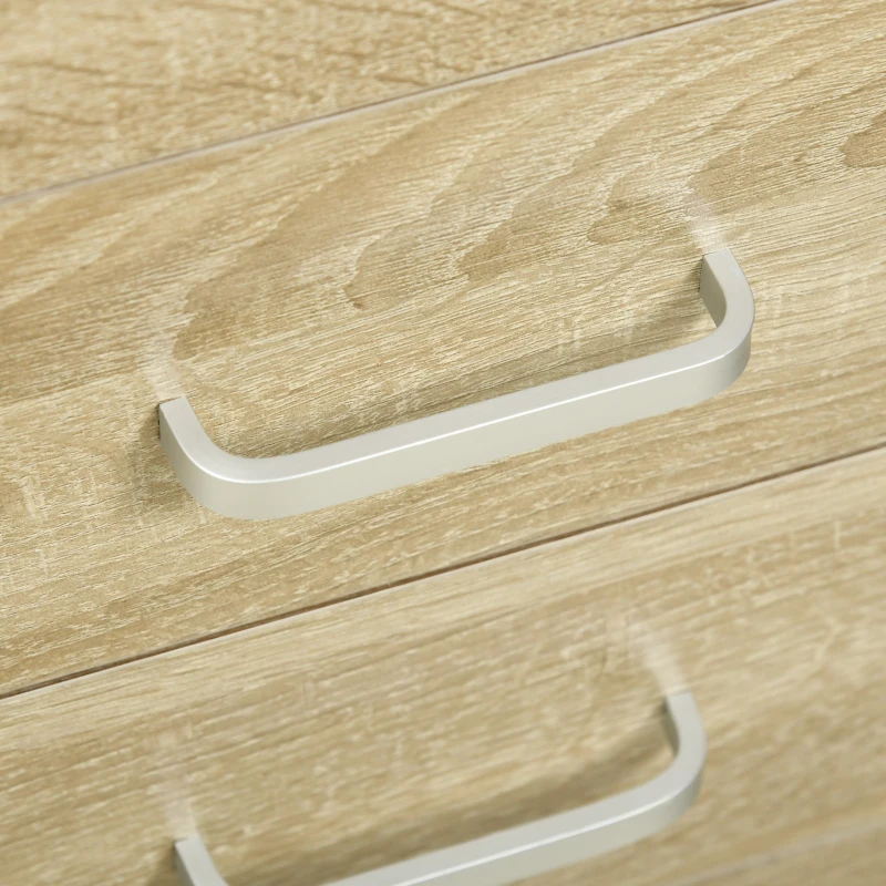 HOMCOM Secretária para Quarto ou Escritório em Madeira com 2 Gavetas e 2 Chaves 110x50x76 cm Branco