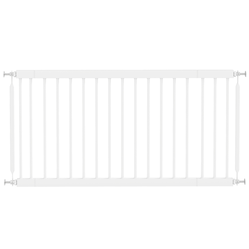 PawHut Barrière de Sécurité pour Petits Chiens Extensible 67-93,5 cm Hauteur 45 cm pour Portes et Escaliers Blanc