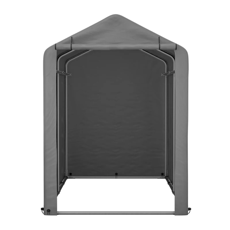 Garage per biciclette con porta a rullo, 187x100x160 cm, Grigio scuro