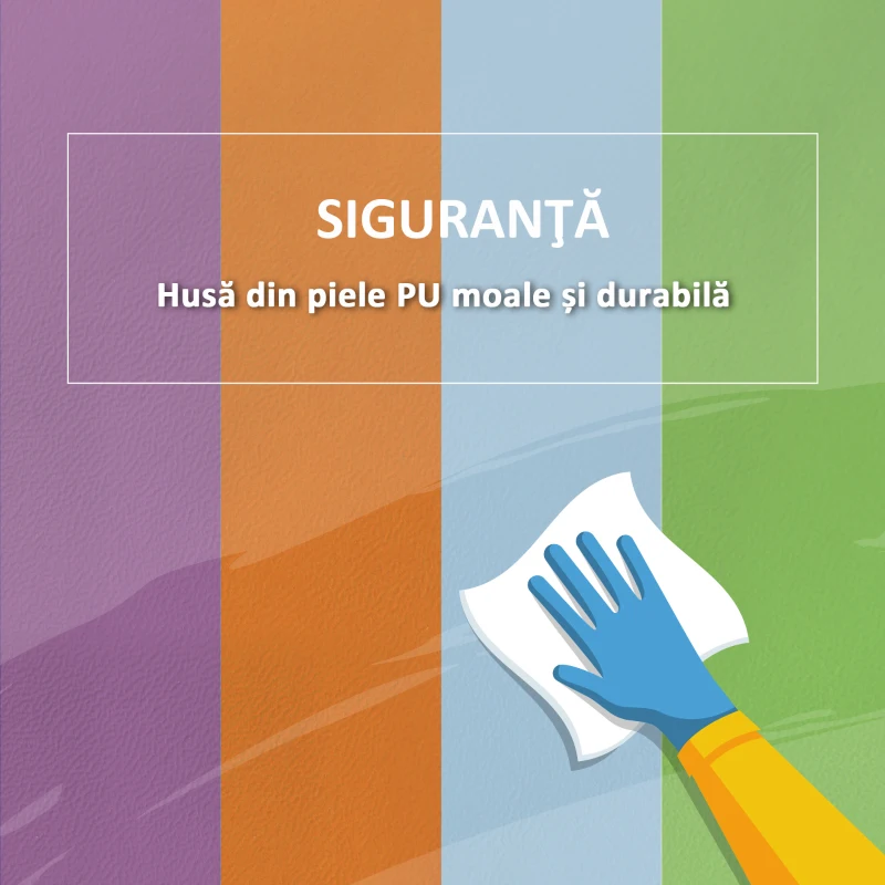 HOMCOM Set 4 Blocuri Moi pentru Copii 1-3 Ani, Spumă și Piele PU, Jucării de Cățărat, Multicolor