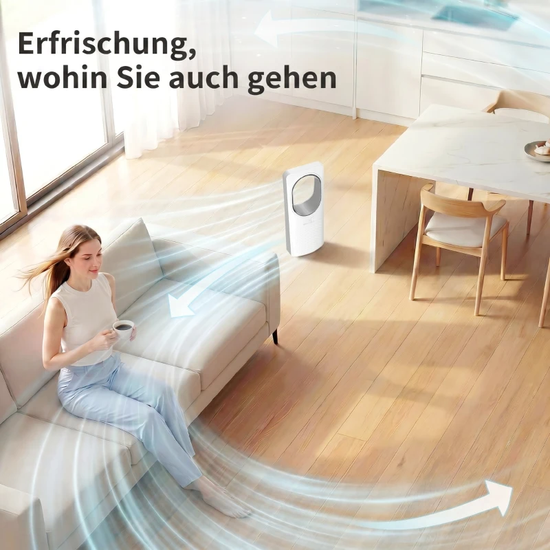 HOMCOM Bladeless Turmventilator für Schlafzimmer, 36 dB Standventilator mit 45° Oszillation, 3 Geschwindigkeiten, 3 Modi, 15-Stunden-Timer, Weiß