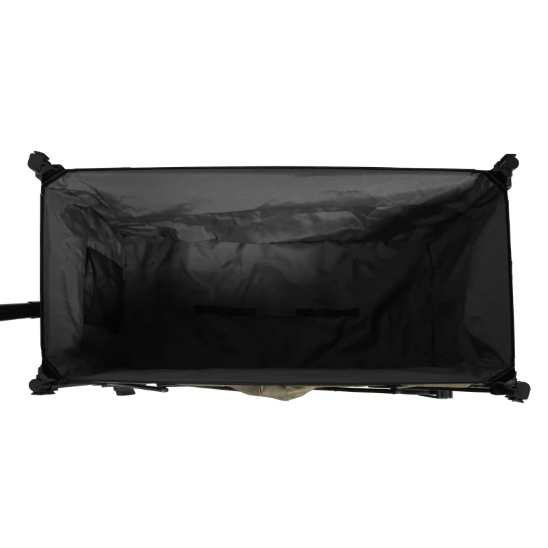 Carrito de playa plegable, 109x53x83 cm, Verde militar