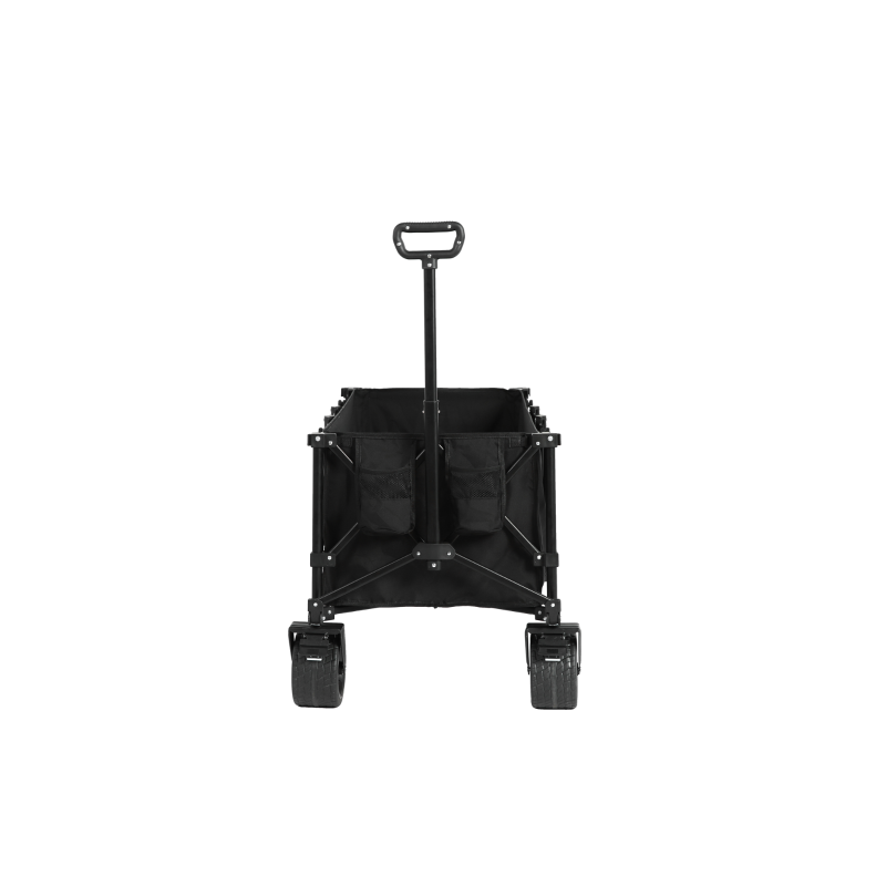 Carro plegable y extensible, con gran capacidad de almacenamiento, 136x54x60 cm, Negro