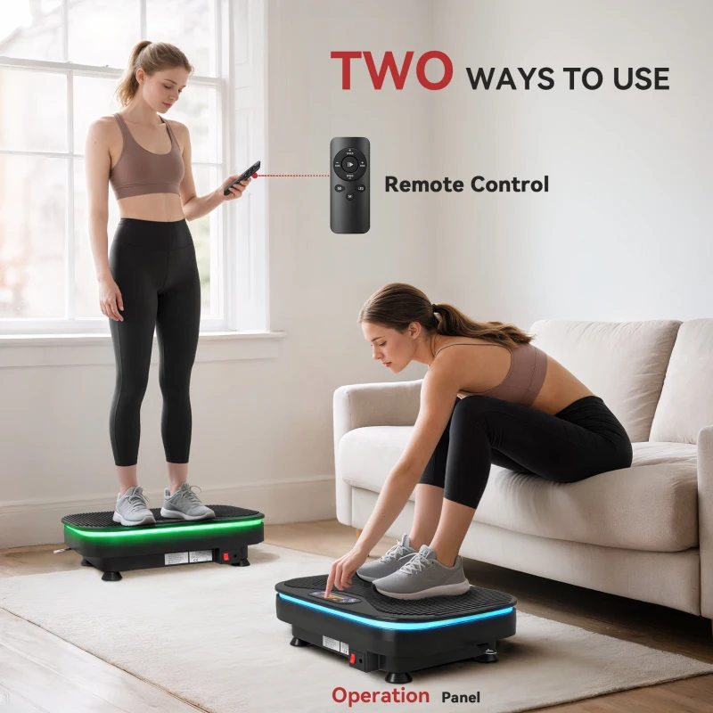 SPORTNOW Vibration Plate Exercise Machine with Cool Lights, 99 Speed Levels