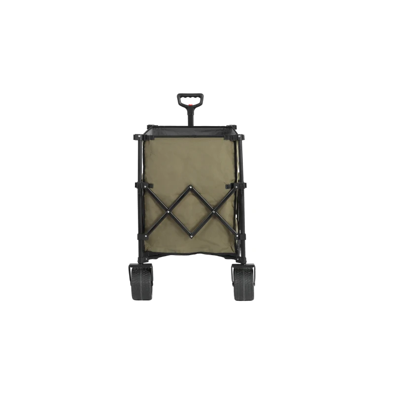 Carrito de playa plegable, 109x53x83 cm, Verde militar