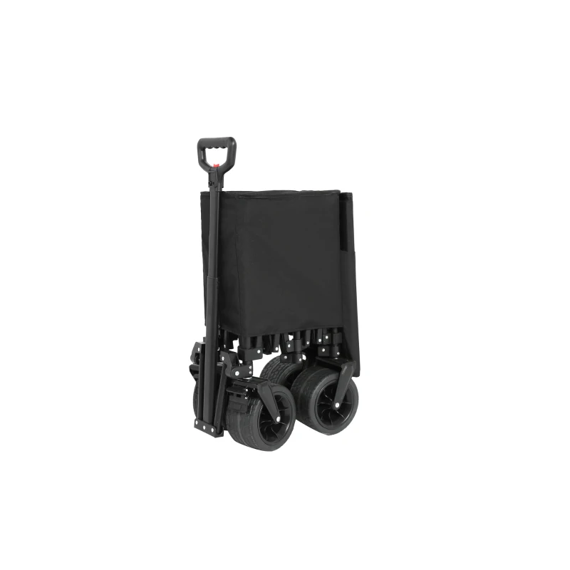 Carrito de playa plegable, 109x53x83 cm, Negro