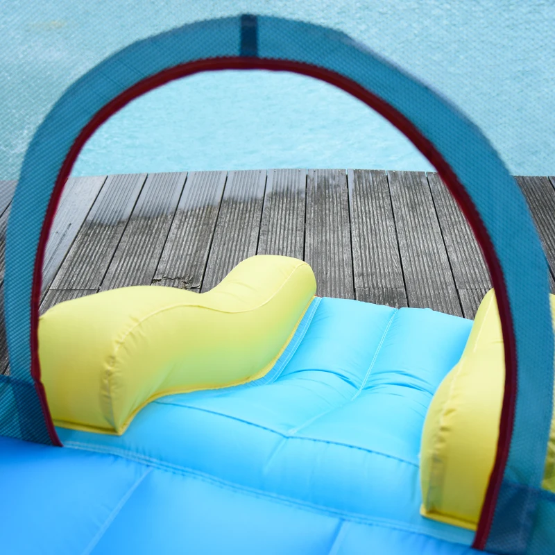 Outsunny Bouncy Castle Inflatable Trampoline Slide Pool Rocket Design 3.4 x 2.8 x 1.85m