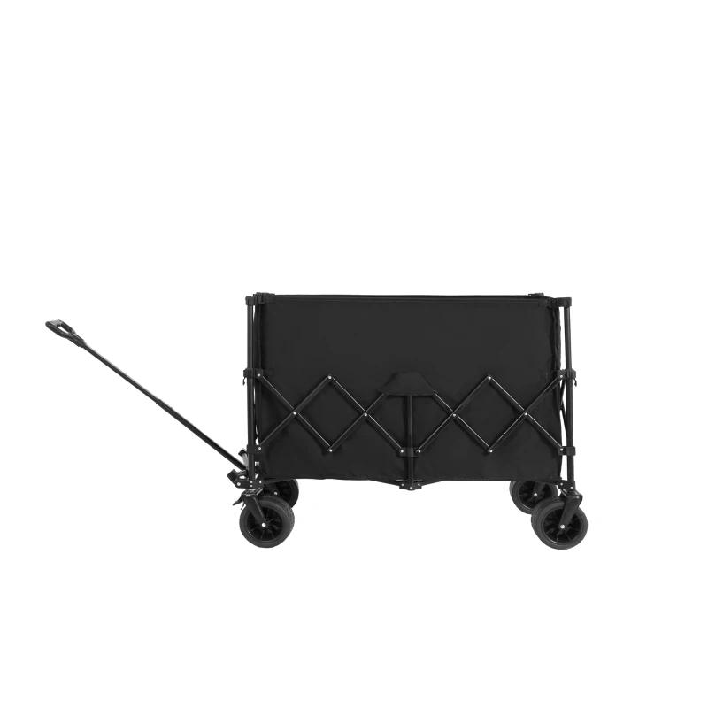 Carrito de playa plegable, 109x53x83 cm, Negro