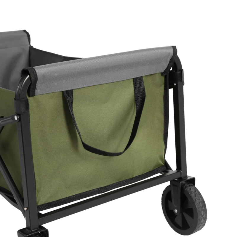 Carrito plegable para playa y jardín, para camping, compras, 66x41x44,5 cm, Verde