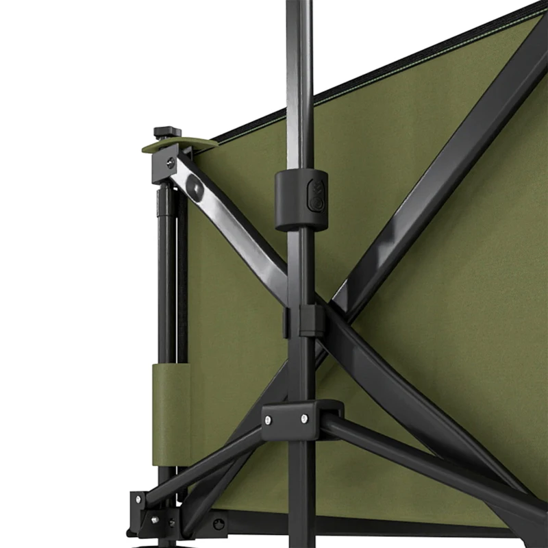 Outsunny Bolderkar, Opvouwbaar, 5 Zijzakken, Verstelbare Handgreep, Tot 120 kg Belastbaar, Staal, 108 x 55 x 93 cm, Groen