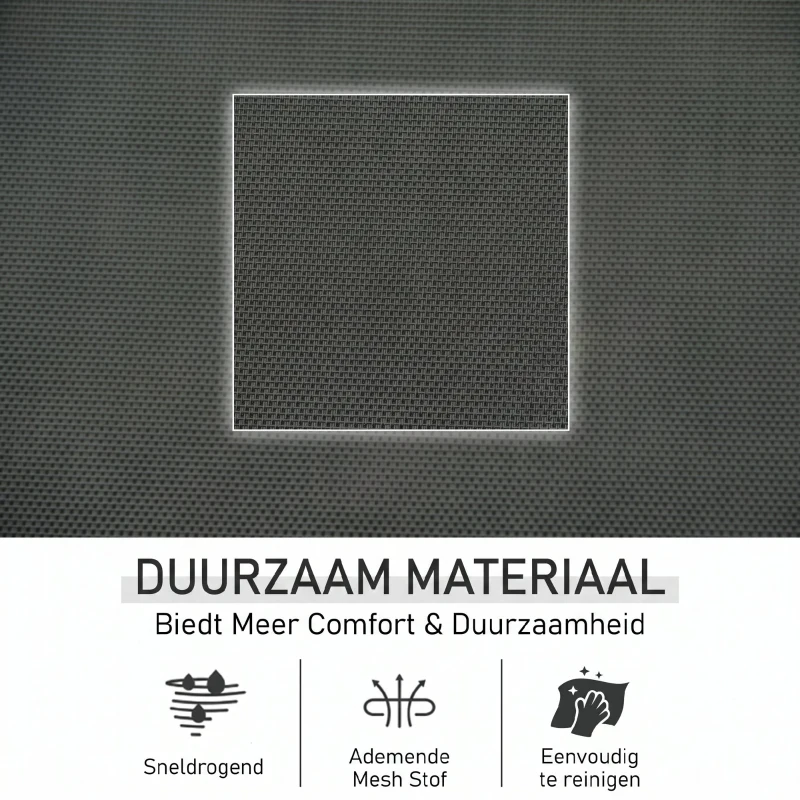 Outsunny Schommelstoel Zwart 150cm x 62cm x 88cm