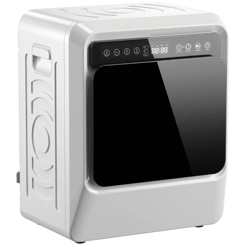 HOMCOM 5kg Vented Tumble Dryer, 1000W Compact Tumble Dryer with Smart Drying, Freestanding Stackable Clothes Drying Machine