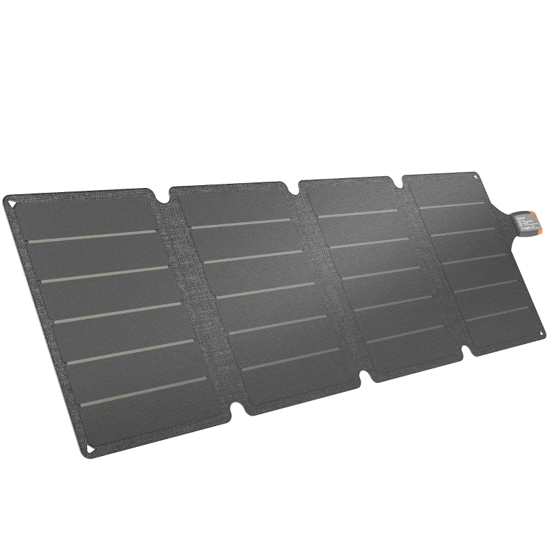 HOMCOM Chargeur solaire pliable 36W panneau solaire portable ports type-C et USB-a imperméable IP67 89,8 x 27,9 x 1 cm gris