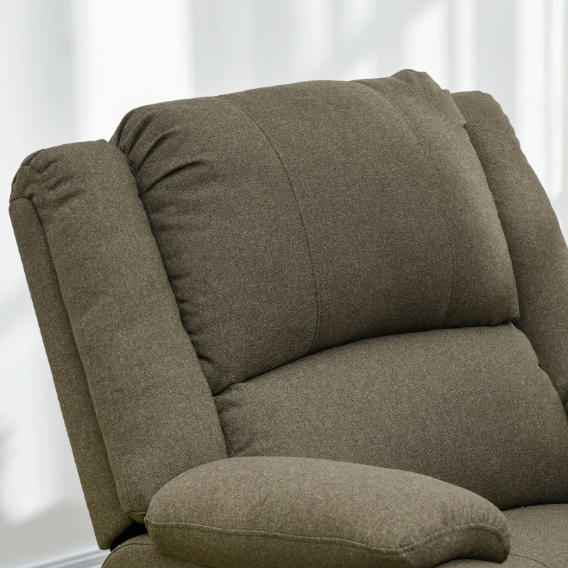 HOMCOM Relaxsessel, Liegefunktion und Fußstütze, verstellbar, bis 150 kg, Stahlrahmen, 90 x 96 x 98 cm, Braun