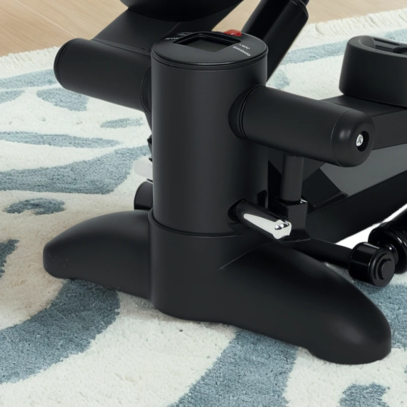 SPORTNOW Mini-stepper, compact stepperapparaat voor workouts, fitness-stepper met LCD-monitor en antislippedalen, zwart