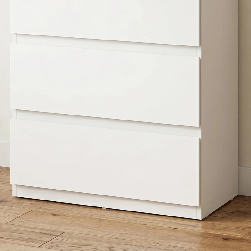 HOMCOM Ladekast met 3 lades, moderne opbergmeubel voor de slaapkamer, wit