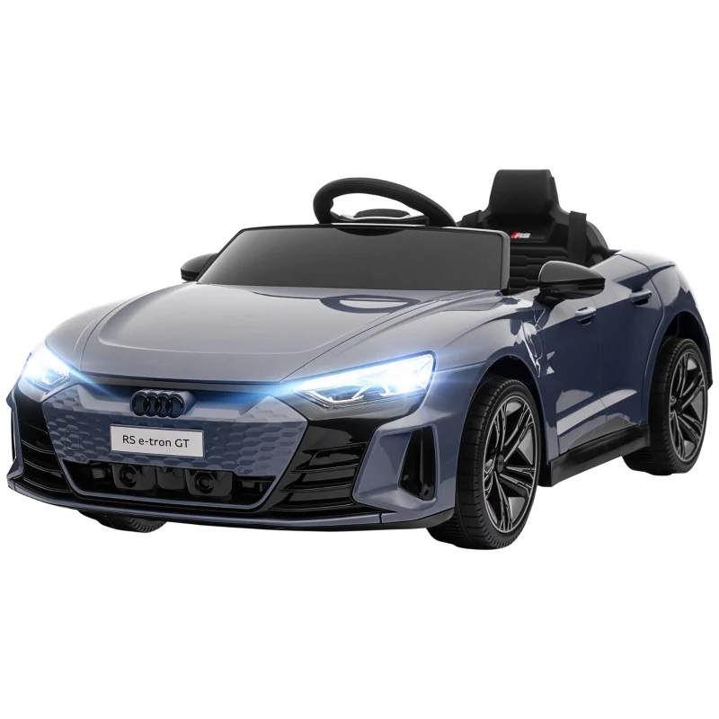 HOMCOM Auto Elettrica per Bambini 3-5 Anni con Telecomando, Sospensioni e Clacson, 103x58x41 cm, Grigio e Nero
