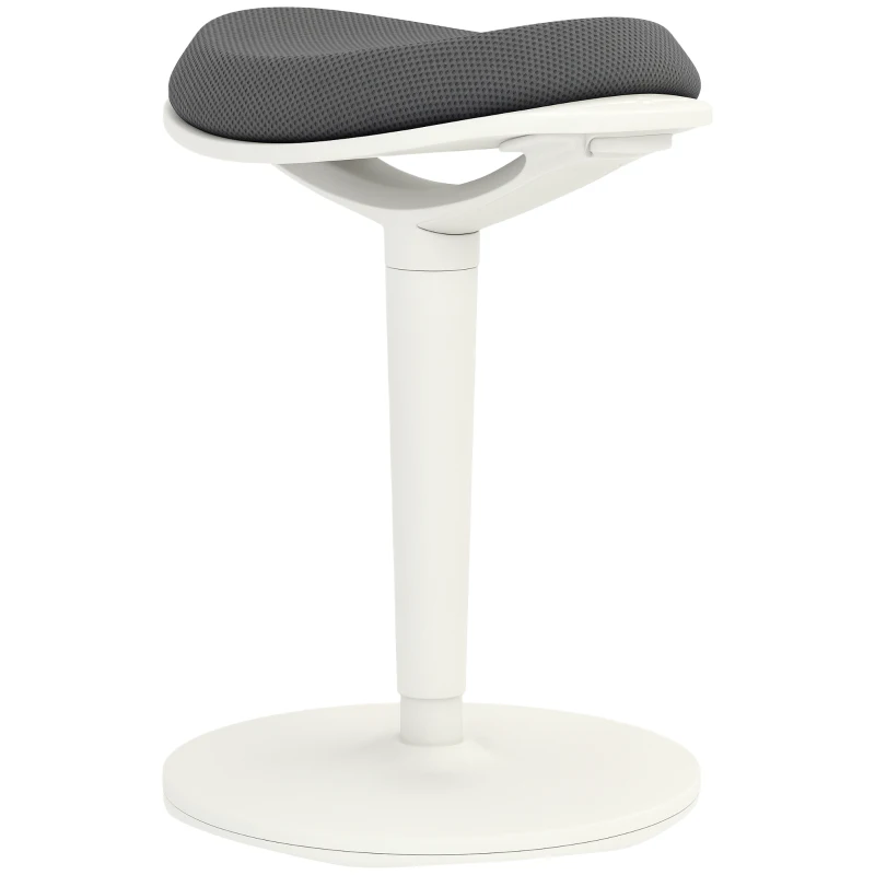 HOMCOM Pendelhocker, ergonomisch, höhenverstellbar, bis 120 kg, 42,5x35,5x56,5-71,5cm, Grau