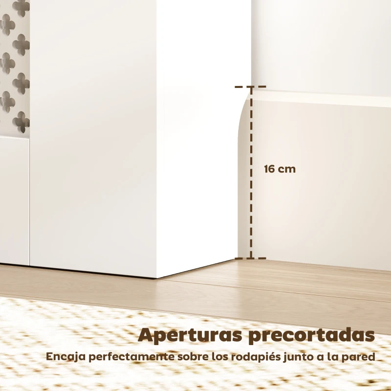 HOMCOM Cubre Radiadores 78x19x81 cm Cubierta para Radiador Diseño Moderno de Listones y Nido de Abeja Blanco