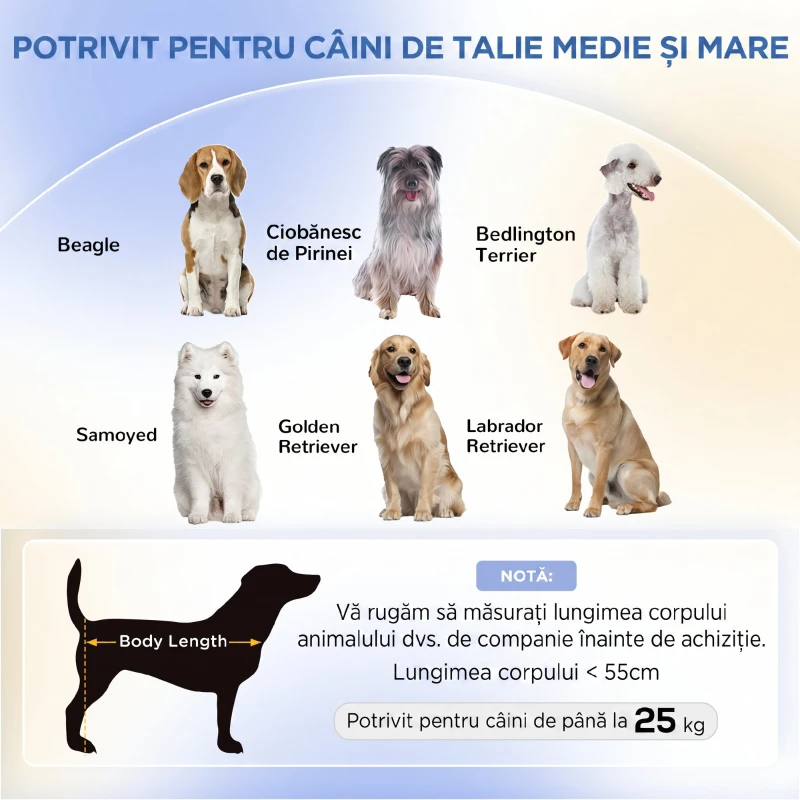 PawHut Canapea pentru Câini de Talie Medie și Mare, cu Pernă Detașabilă și Husă Lavabilă, Material Vellutato, Crem