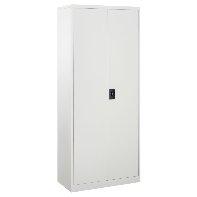 Vinsetto Cool Rolled Steel Tall Office Lockable Filing Cabinet, 2 Doors, 4 Internal Adjustable Shelves, Bookcase Cabinet Storage Unit, 80 L x 40 W x 184 cm