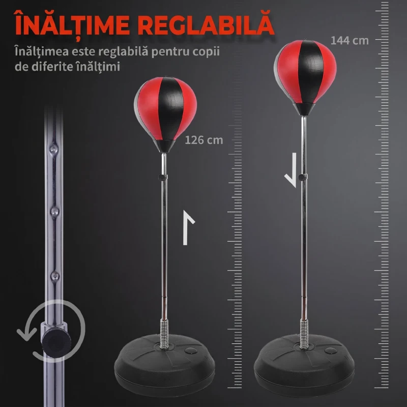 HomCom Sacco da Boxe Punching Ball con Guantoni e Pompa