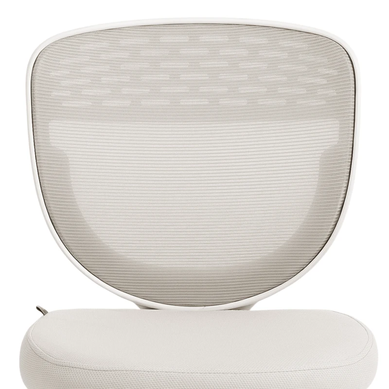 HOMCOM Office Chair, Armless Computer Desk Chair with Breathable Mesh, Adjustable Height, Swivel Wheels, Grey
