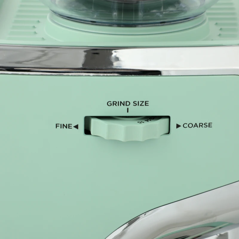 HOMCOM Bean to Cup Coffee Machine, Espresso Machine with Integrated Bean Grinder & Steam Wand, Light Green