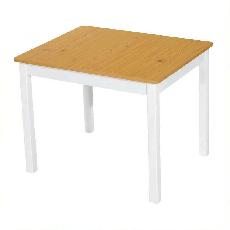 HOMCOM Mesa y Sillas Infantiles de 4 Piezas Mesa Infantil con 2 Sillas y Banco con Almacenaje Juego de Muebles para Actividades para Niños de +3 Años para Dormitorio Sala de Juegos Blanco y Natural