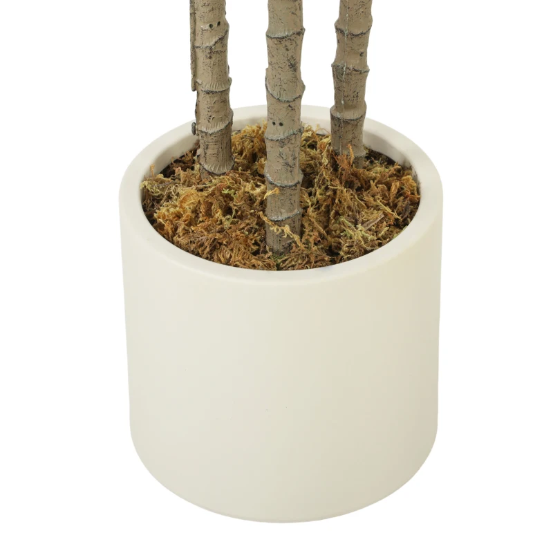 HOMCOM 90cm Lifelike Fake Tree, Artificial Dracaena Tree with Bendable Trunks, Green