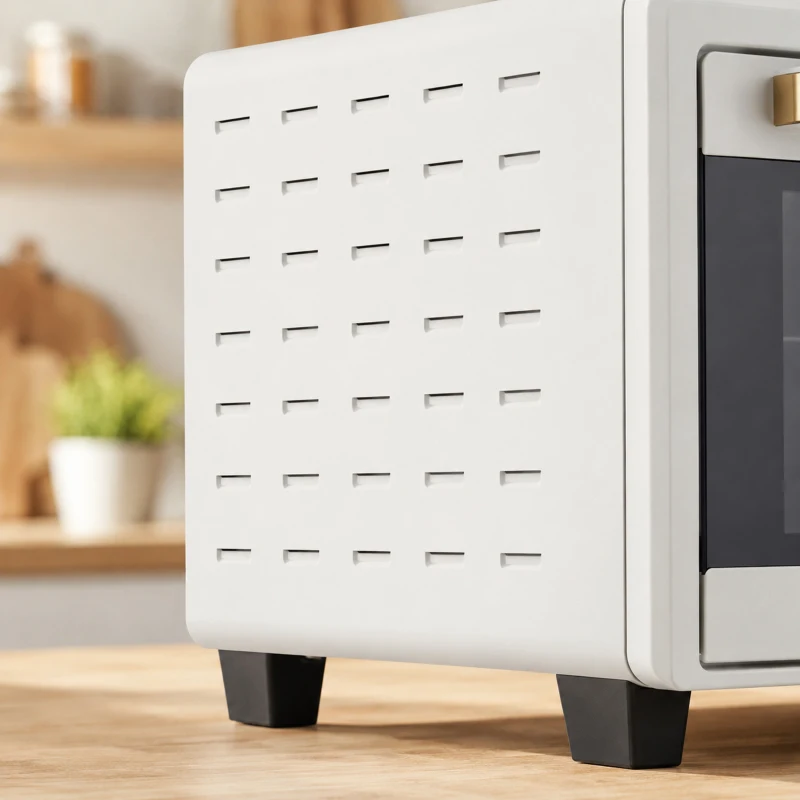 HOMCOM 21L Mini Countertop Oven, 100°C-230°C Adjustable Temperature, White