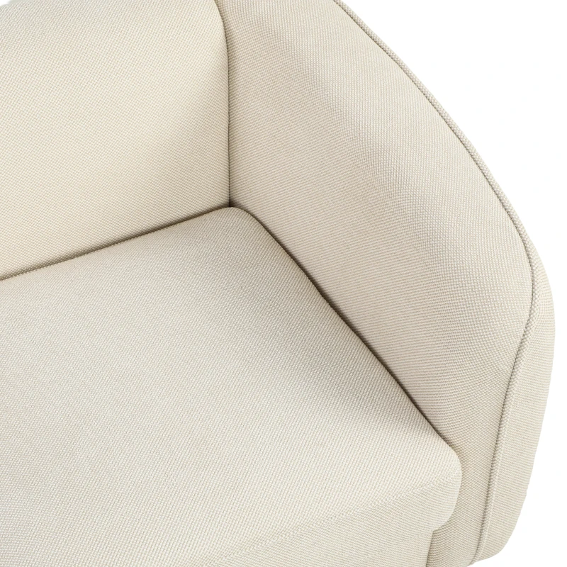 HOMCOM Canapé 2 places en velours, canapé de salon moderne 160 cm, assise large rembourrée, coussin épais à ressorts, beige