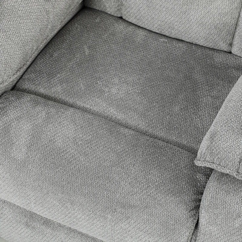 HOMCOM Power Recliner Armchair with Massage and Heat, Electric Reclining Chair with Wide Spring Seat, Light Grey