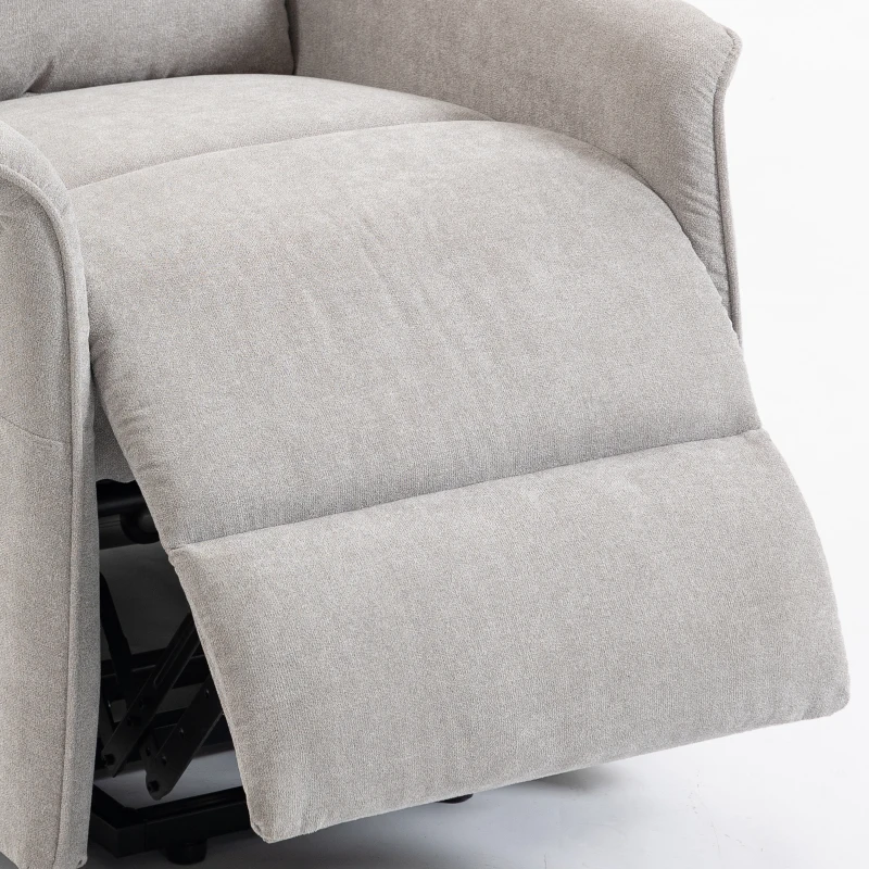 HOMCOM Fauteuil Releveur Électrique, Fauteuil Relax Électrique en Chenille avec Coussin à Ressorts, Dossier Inclinable, Gris