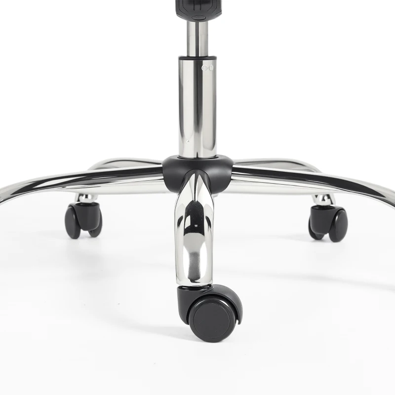 HOMCOM Modern Makeup Vanity Chair, Snow Flannel Office Chair with Tub Back, Black