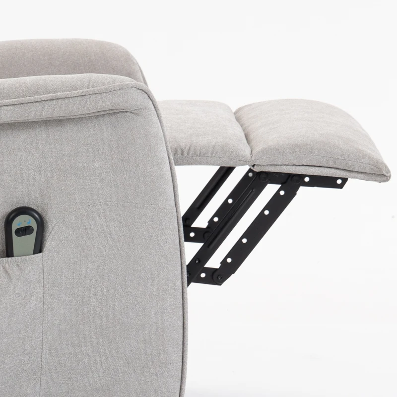 HOMCOM Fauteuil Releveur Électrique, Fauteuil Relax Électrique en Chenille avec Coussin à Ressorts, Dossier Inclinable, Gris