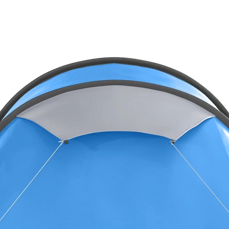 Outsunny 2 Room Tent with Vestibule, Weather-Resistant Camping Tent with Air Vents for Fishing Hiking, Sky Blue
