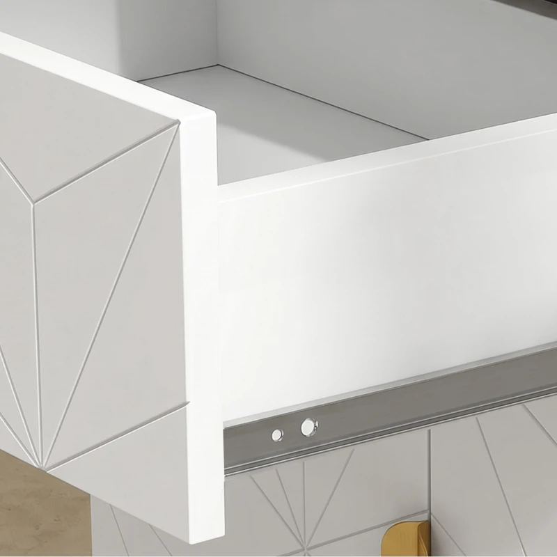 HOMCOM Modern dressoir, opbergkast met lade en verstelbare plank, wit