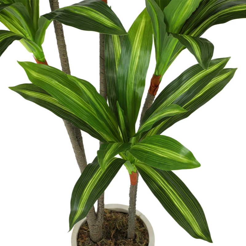 HOMCOM 150cm Lifelike Fake Tree, Artificial Dracaena Tree with Bendable Trunks, Green