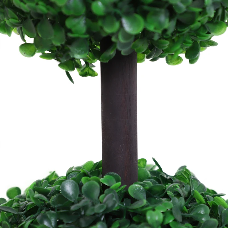 Outsunny Artificial Plants Honeysuckle Flower in Pot Fake Plants with Curved Boots for Indoor 15x15x150cm White