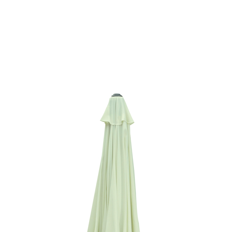 Outsunny Parasol de jardin extérieur parasol inclinable rond Ø2,7 m avec manivelle et protection solaire UV50+, beige