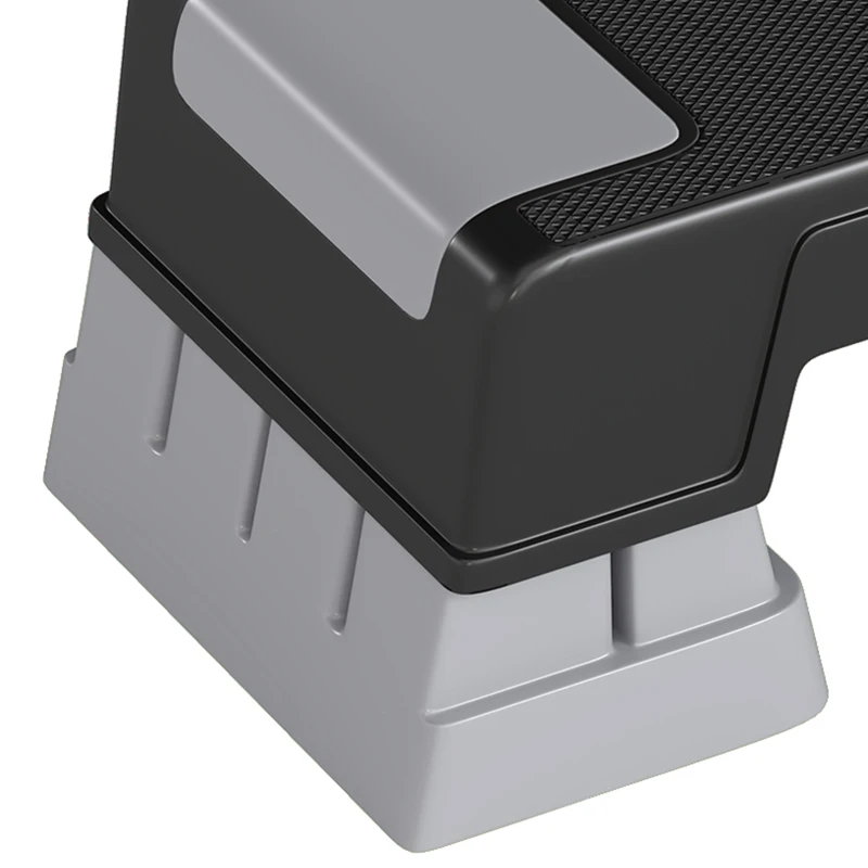 SPORTNOW Stepper Fitness Aérobic 3 Niveaux, Hauteur Réglable 12/17,5/22,5 cm, Surface Antidérapante, Charge 250 kg, Gris
