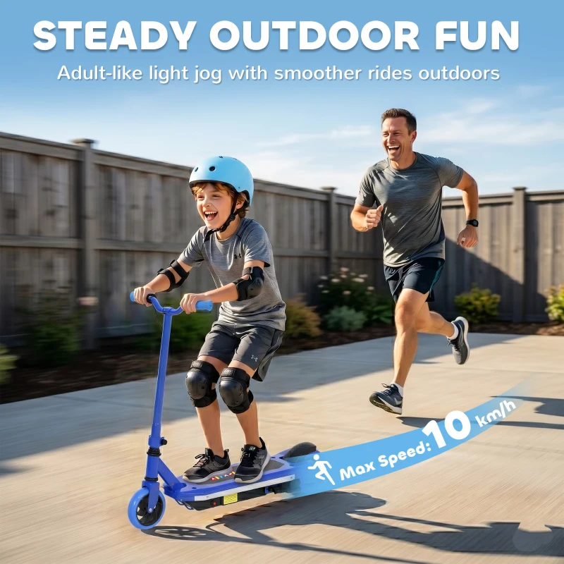 AIYAPLAY Electric Scooter for Kids 6-14 Years, with Colourful Lights, Blue