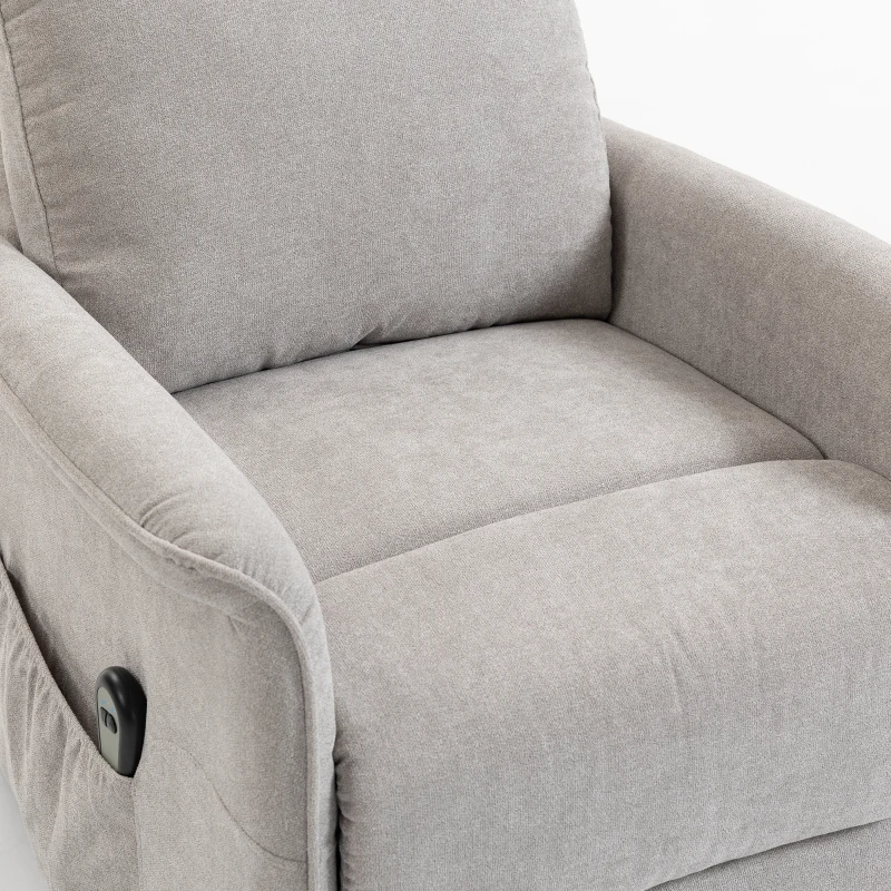 HOMCOM Fauteuil Releveur Électrique, Fauteuil Relax Électrique en Chenille avec Coussin à Ressorts, Dossier Inclinable, Gris