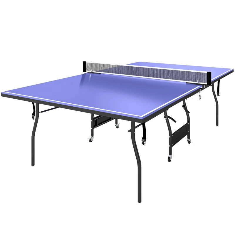 SPORTNOW Tischtennisplatte klappbar Standard Tischtennistisch inklusive Tischtennisnetz 3 Bälle 12mm Tischplatte
